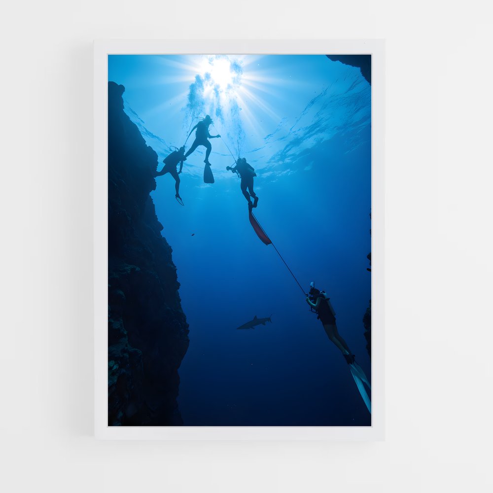 Poster World aquatics plongeurs – affiche Plongeon depuis une plateforme (vue 3)